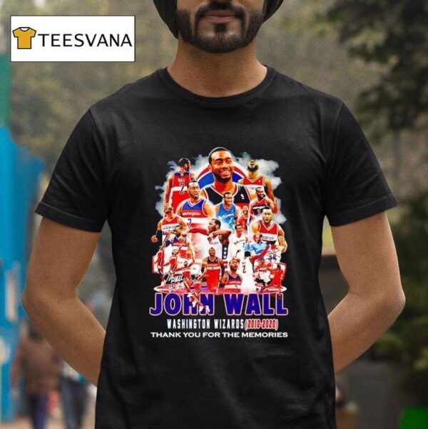 John Wall Washington Wizards Thank You For The Memories Signature T Shirt