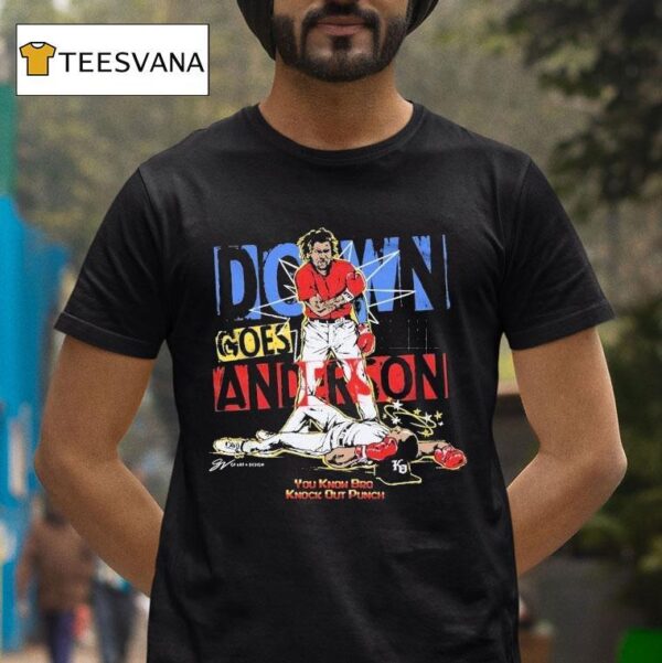Jose Ramirez Vs Tim Anderson Cleveland Guardians Down Goes Anderson You Know Bro Knock Out Punch T Shirt