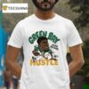 Josh Jacobs Hustle Green Bay Packers Football Signature Cartoon T Shirt