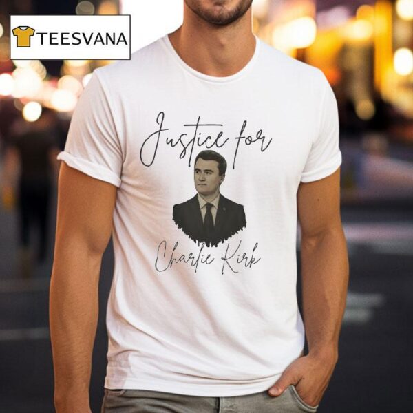Justice For Charlie Kirk Portrai T Shirt