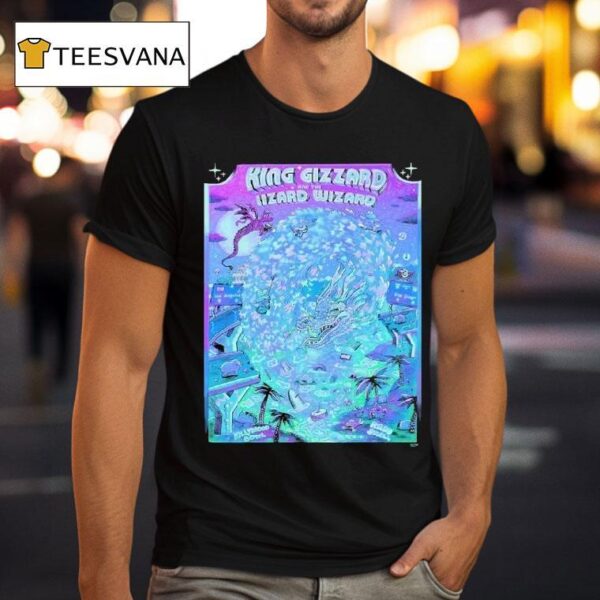 King Gizzard And The Lizard Wizard Los Angeles And San Diego Bootlegger On August And At Hollywood Bowl And Rady Shell Water Dragon T Shirt