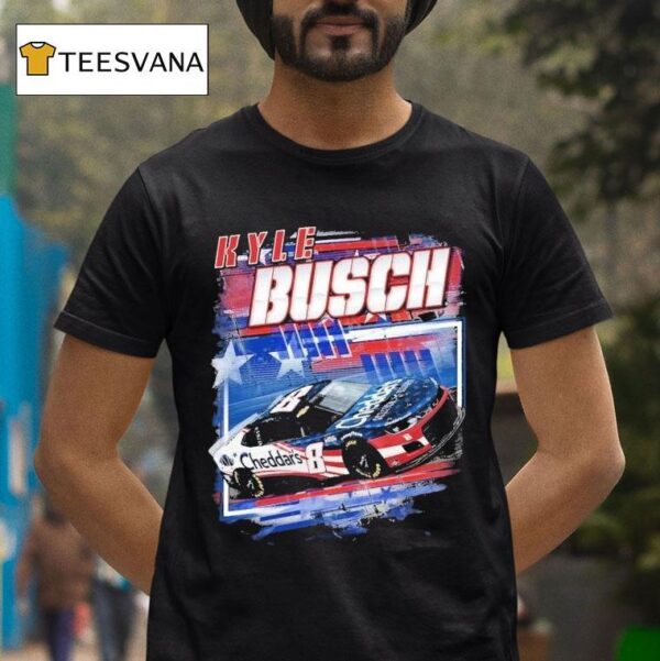 Kyle Busch Richard Childress Racing Team Cheddar S Patriotic Car T Shirt