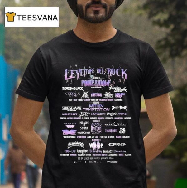 Leyendas Del Rock Festival August At Villena Alicante Spain Rock Metal T Shirt