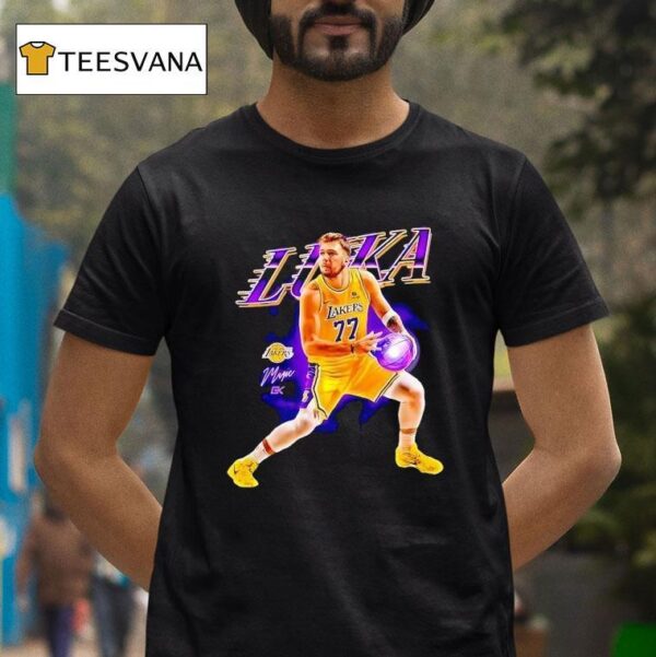 Luka Doncic Los Angeles Lakers Basketball Signature Graphic T Shirt