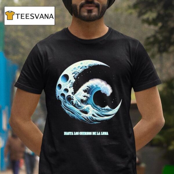 Mar Lara Sudadera Cuernos De La Luna Moon Waves T Shirt