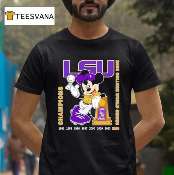 Mickey Mouse Lsu Tigers Ncaa Men S College World Series Champions T Shirt