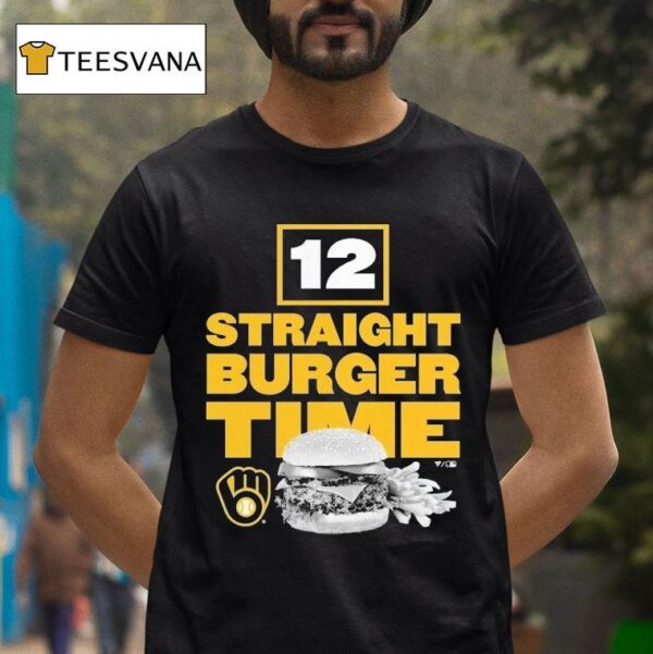 Milwaukee Brewers Straight Burger Time T Shirt
