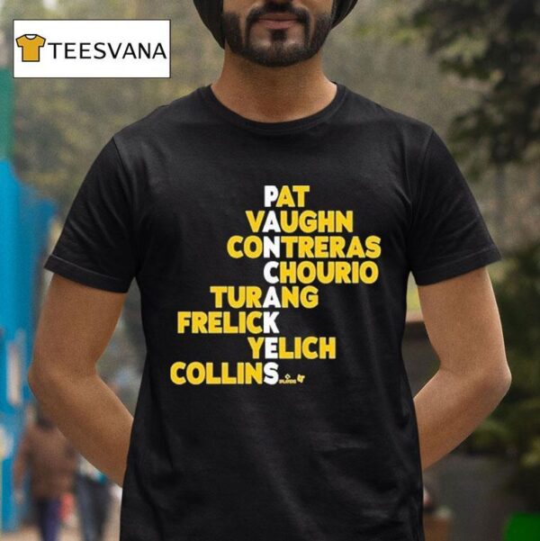 Milwaukee Brewers Pancakes Pat Vaughn Contreras Chourio Turang Frelick Yelich Collins Names T Shirt