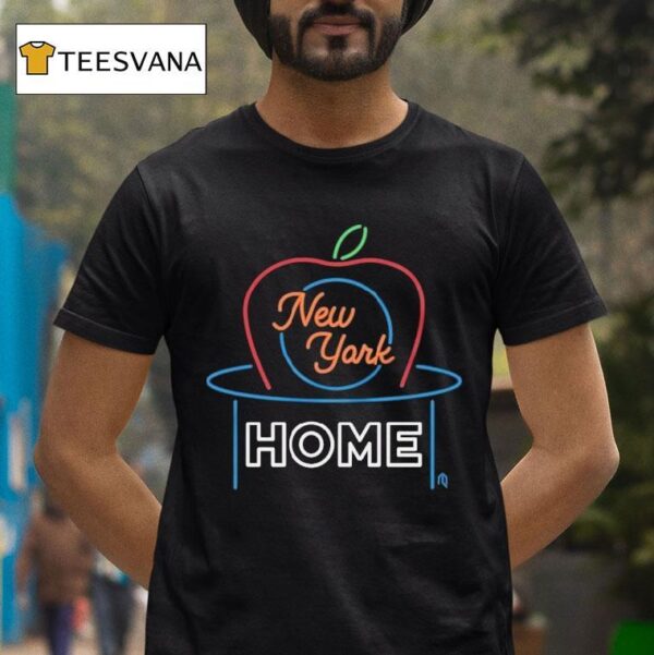 New York Mets Home Apple Neon T Shirt