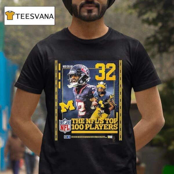 Nico Collins Sports At In On Nfl Top Highlight Nfl American Football Michigan Wolverines T Shirt
