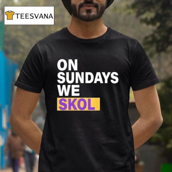 On Sundays We Skol Jj Mccarthy Minnesota Vikings T Shirt