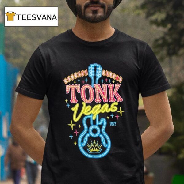 Randall King Tonk Vegas Guitar Neon T Shirt