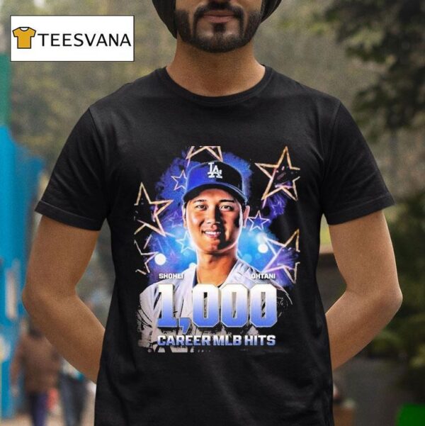 Shohei Ohtani From Los Angeles Dodgers Achieved Career Mlb Hits T Shirt