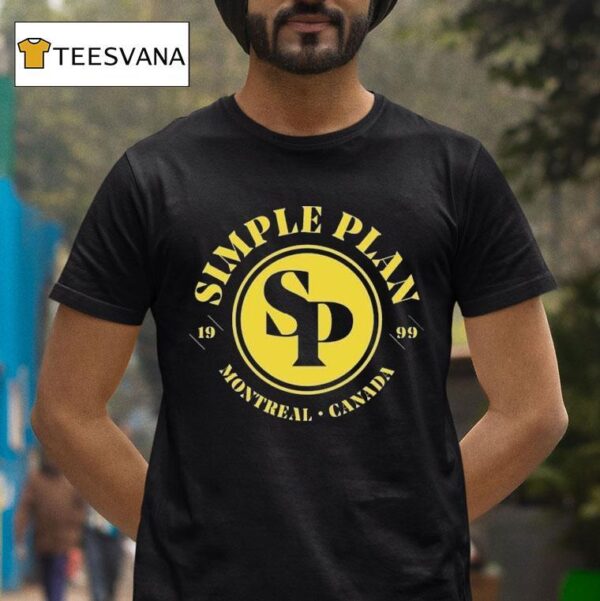 Simple Plan Montreal Canada Circle Logo T Shirt
