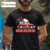 Snoopy And Woodstock Driving Car Chicago Bears T Shirt