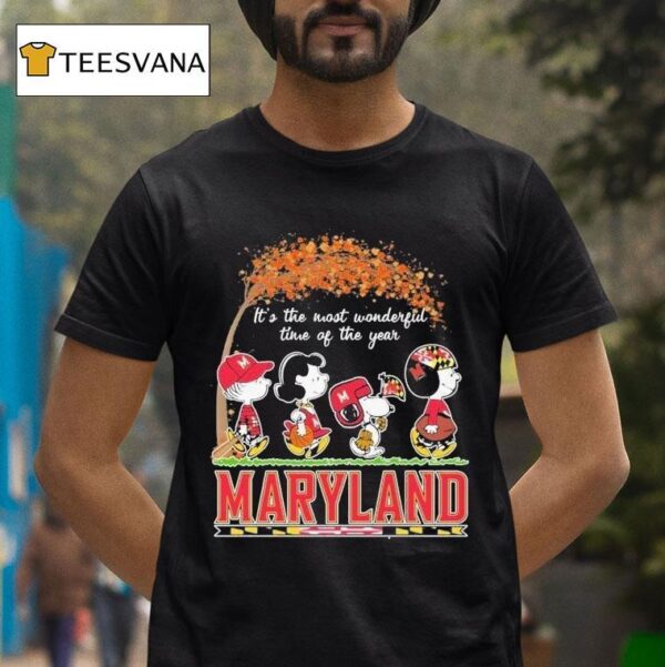 Snoopy The Peanuts Maryland Terrapins It S The Most Wonderful Time Of The Year T Shirt