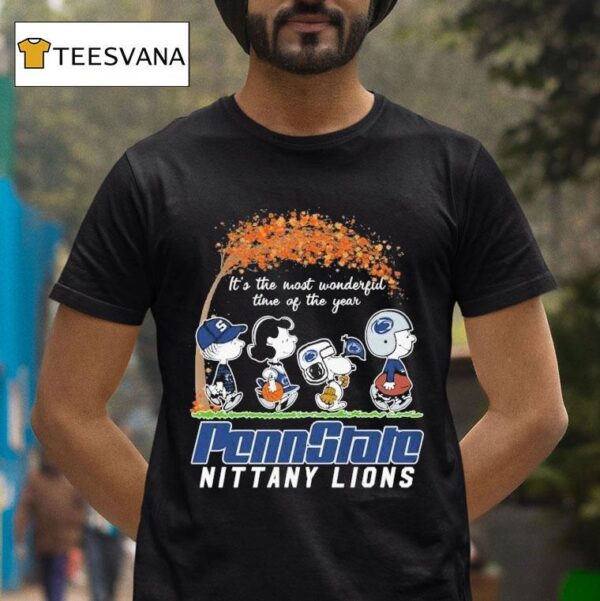 Snoopy The Peanuts Penn State Nittany Lions It S The Most Wonderful Time Of The Year T Shirt