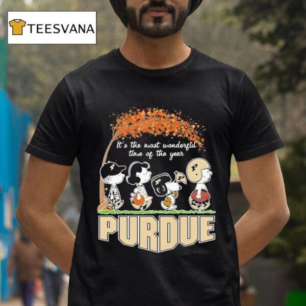Snoopy The Peanuts Purdue Boilermakers It S The Most Wonderful Time Of The Year T Shirt