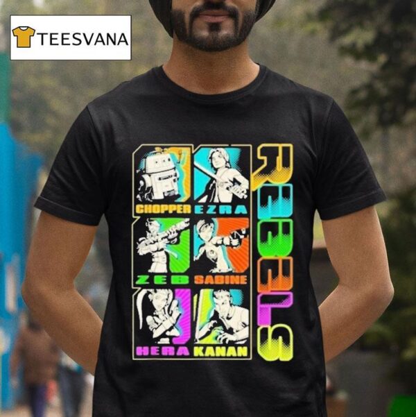 Star Wars Rebels Stacked Character Panels Mashup T Shirt