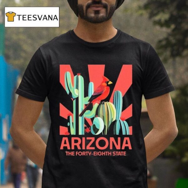State Forty Eight Arizona Desert Cardinal T Shirt