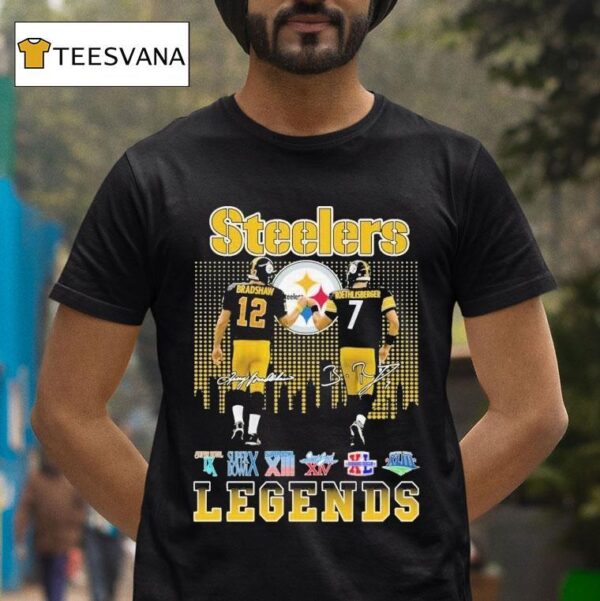 Terry Bradshaw X Ben Roethlisberger Slers Legends Signatures T Shirt