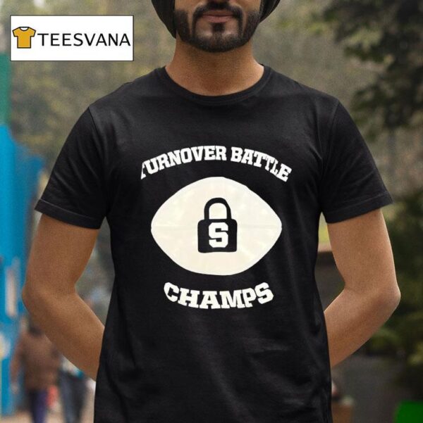 Turnover Battle Champs Football Lock T Shirt