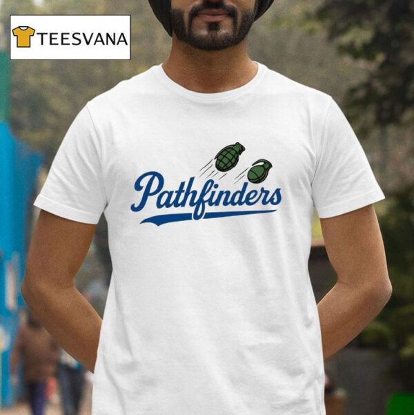 Two Hand Grenades Pathfinders Style Los Angeles Dodgers Logo Parody T Shirt