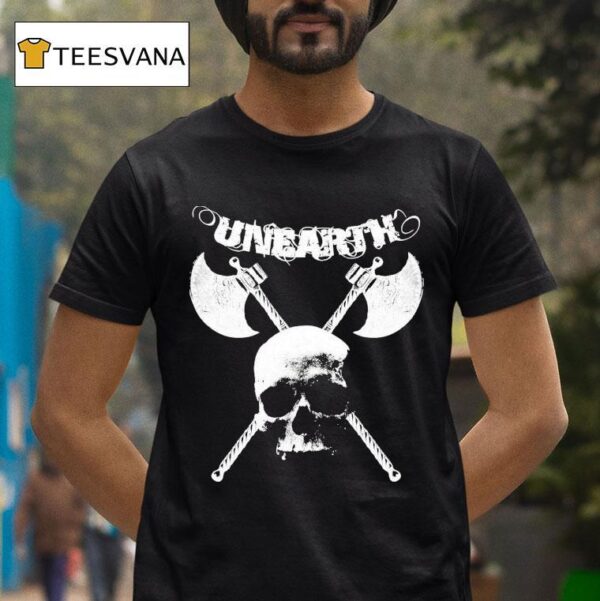 Unearth Boston Fucking Metal Skull Axe T Shirt