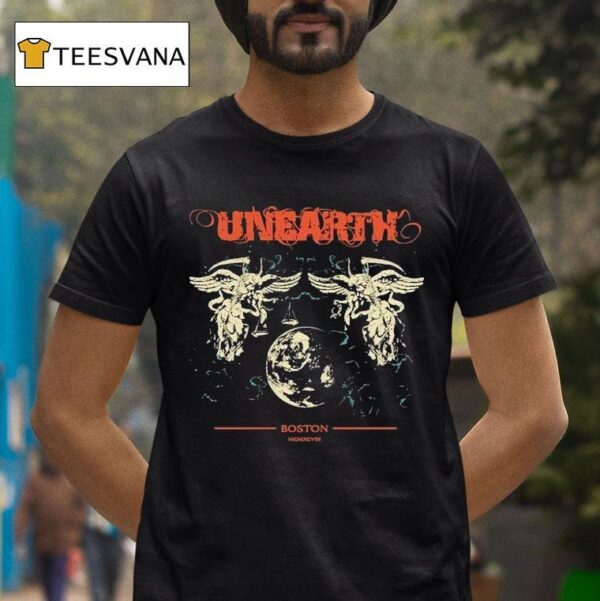 Unearth Boston Spring Tour Dates T Shirt