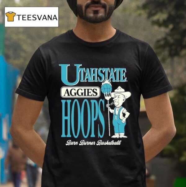 Utah State Aggies Barn Burner Farmer Hoops T Shirt