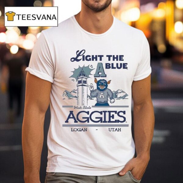 Utah State Aggies Light The Blue A Logan Masco T Shirt