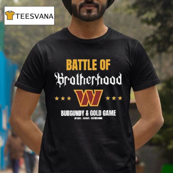 Washington Commanders Battle Of Brotherhood Burgundy Gold Game T Shirt