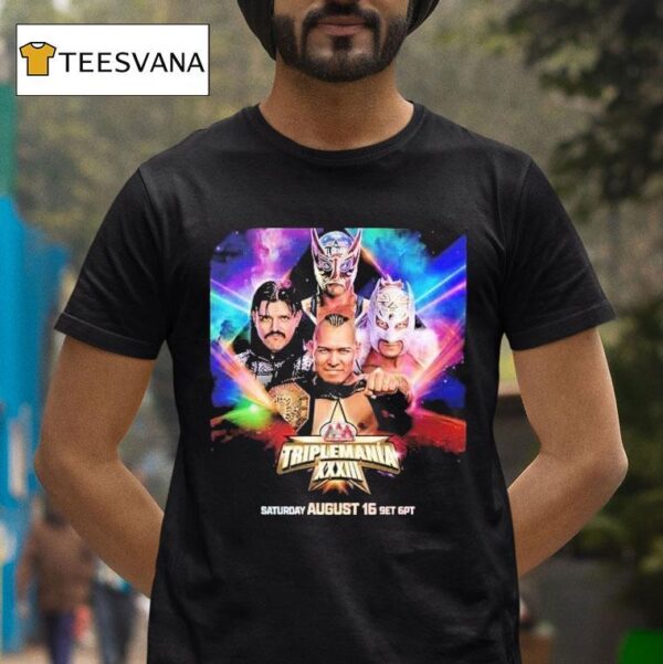 Wwe Triplemania Xxiii On Saturday August Th With Vikinggo Vs Mysterio Vs Dragon Lee Vs Americano For The Aaa Mega Championship T Shirt