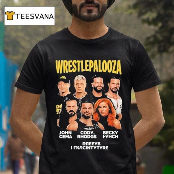 Wwe Wrestlepalooza John Cena Cody Rhodgs And Becky Lynch Final Indianapolis T Shirt
