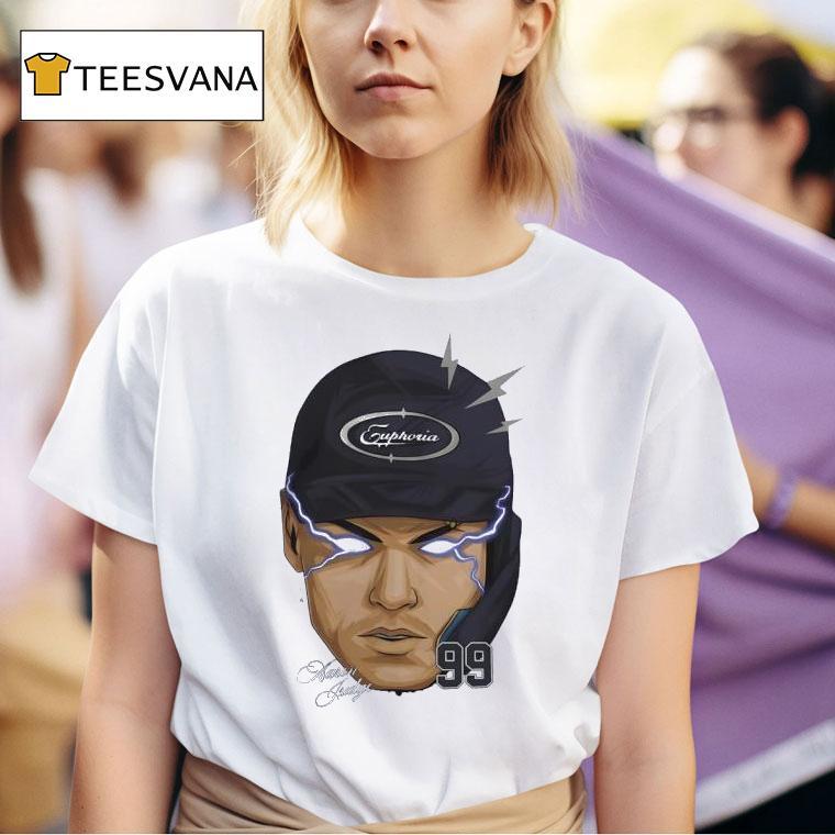 Aaron Judge New York Yankees Football Number Fat Head Laser Eyes T Shirt