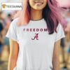 Alabama Crimson Tide X The University Of Alabama X Charlie Kirk Freedom Logo T Shirt