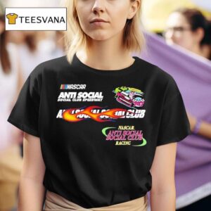 Anti Social Social Club X Nascar Black Daytona T Shirt