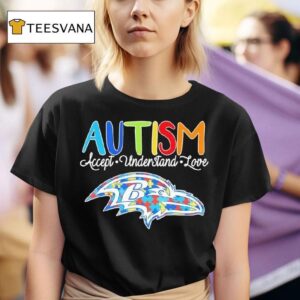 Baltimore Ravens Autism Accept Understand Love T Shirt