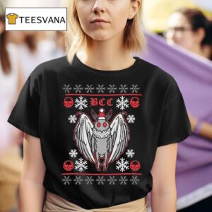 Blackcraft Cult Spooky Mothman Holiday Ugly Christmas T Shirt