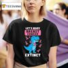 Blue Dinosaur Lets Make Breast Cancer Extinct Pink Ribbon T Shirt