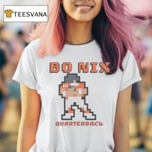 Bo Nix Quarterback Denver Broncos Football Pixel T Shirt