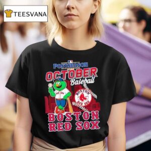 Boston Red Sox Baseball Mlb Postseason October Mascot Logo T Shirt