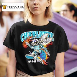 Charlotte Hornets On Fire T Shirt