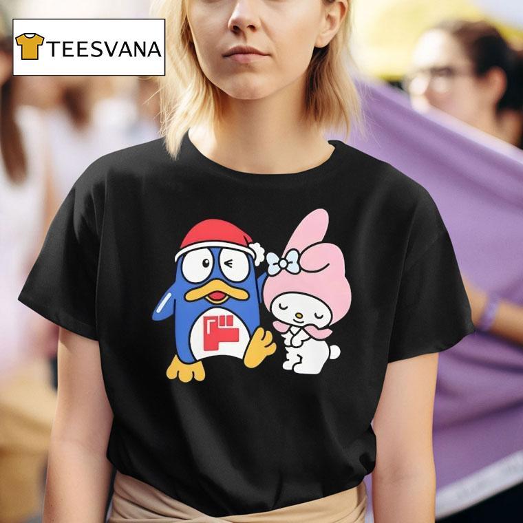 Cute Penguin And Bunny Friendship T Shirt