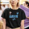 Detroit Lions X Bad Bunny Super Bowl Portrait Art Signature T Shirt
