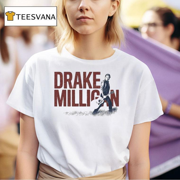 Drake Milligan Silver Guitar Photo T Shirt