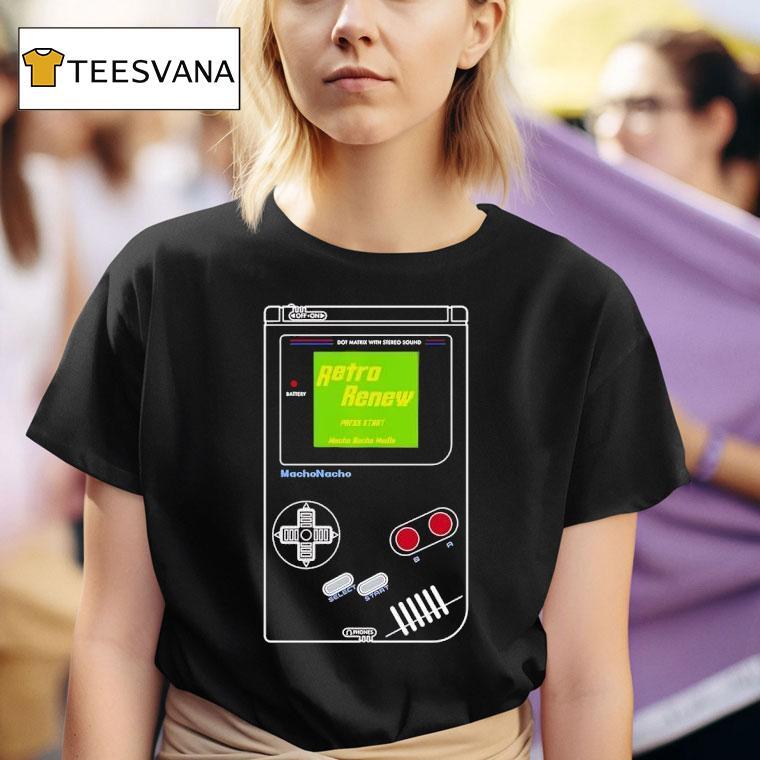Game Boy Dot Matrix With Stereo Sound Retro Renew Press Star T Shirt