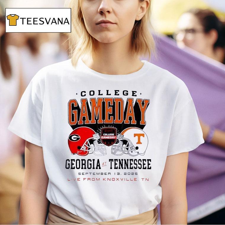 Georgia Bulldogs Vs Tennessee Volunrs College Gameday Helme T Shirt