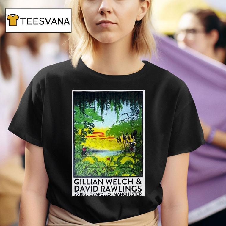 Gillian Welch With David Rawlings October Manchester Uk T Shirt