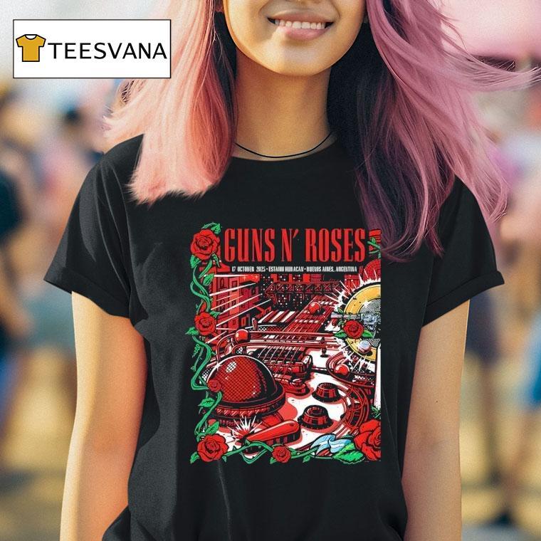 Guns N Roses Oct Estadio Huracan Buenos Aires T Shirt